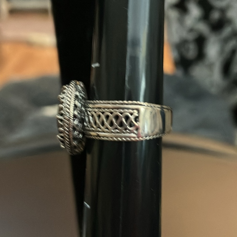 Amethyst and sterling silver ring - Picture 2 of 6